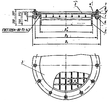 Клапан взрывной предохранительный ПГВУ 091-80 - Чертеж