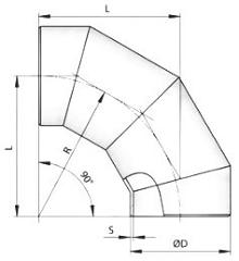 Отводы сварные секторные ОСТ 34-10-752-97
