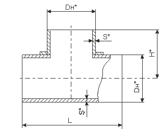 Тройники сварные с накладками ОСТ 34-10-763-97
