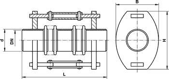 Угловой (поворотный) сильфонный компенсатор